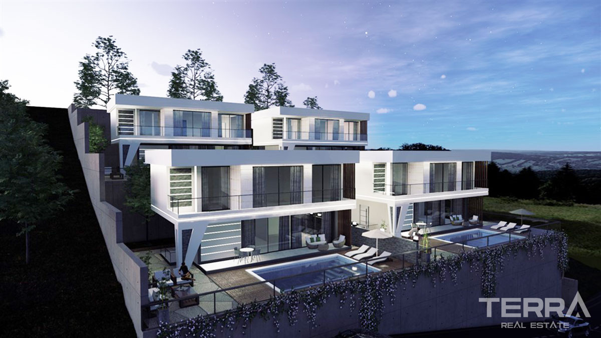 Modern Detached Villas with Private Pool to Buy in Alanya Bektaş Hill - 49170