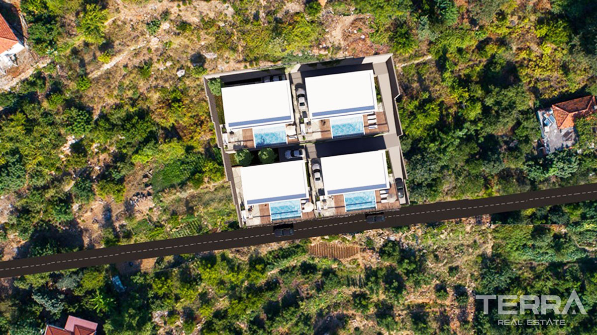 Modern Detached Villas with Private Pool to Buy in Alanya Bektaş Hill - 49172