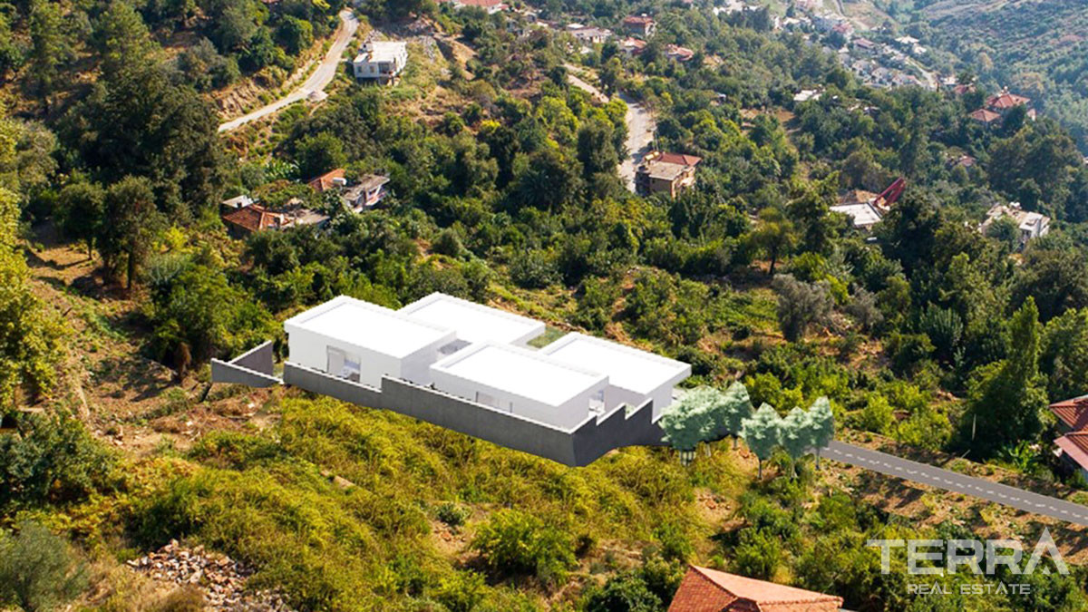 Modern Detached Villas with Private Pool to Buy in Alanya Bektaş Hill - 49173