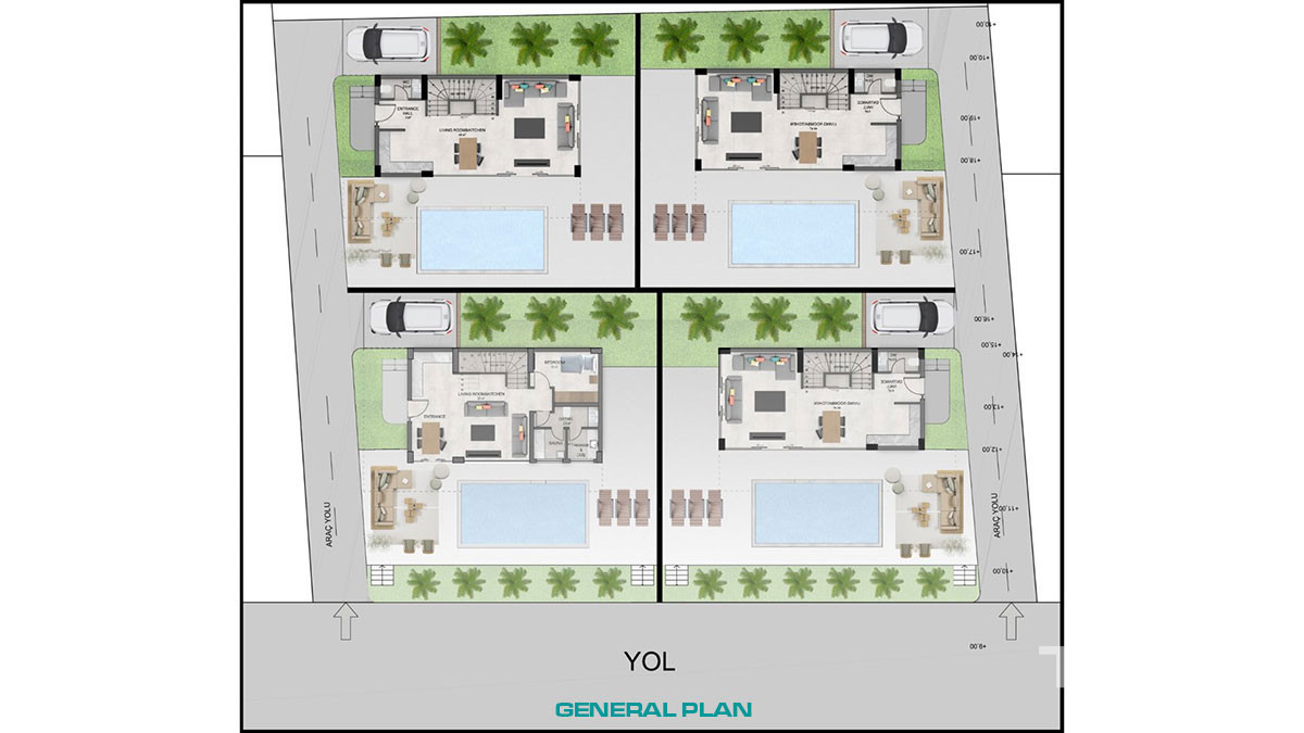 Modern Detached Villas with Private Pool to Buy in Alanya Bektaş Hill - 49175