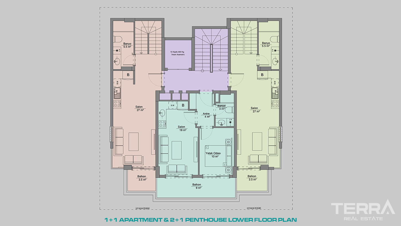 Okazyjne apartamenty z jedną lub dwiema sypialniami na sprzedaż w Alanyi Oba - 49251