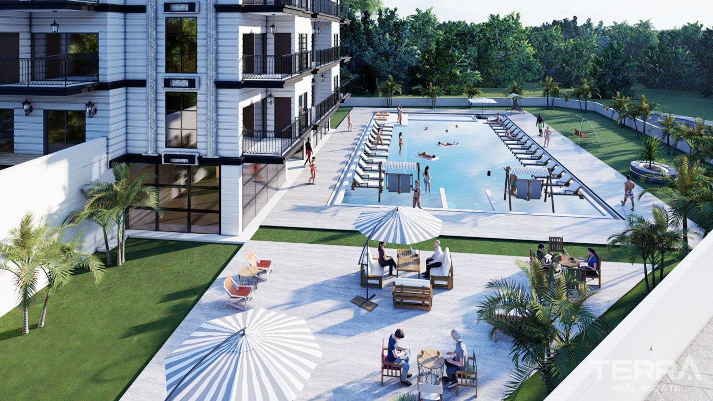 Luxury Flats for Sale in a 5-Star Hotel Concept in Alanya Avsallar - 49290