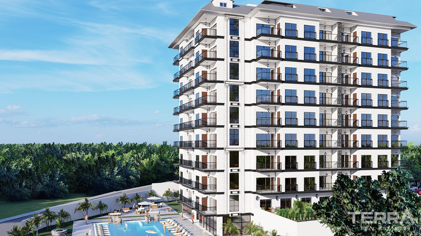 Luxury Flats for Sale in a 5-Star Hotel Concept in Alanya Avsallar - 49299
