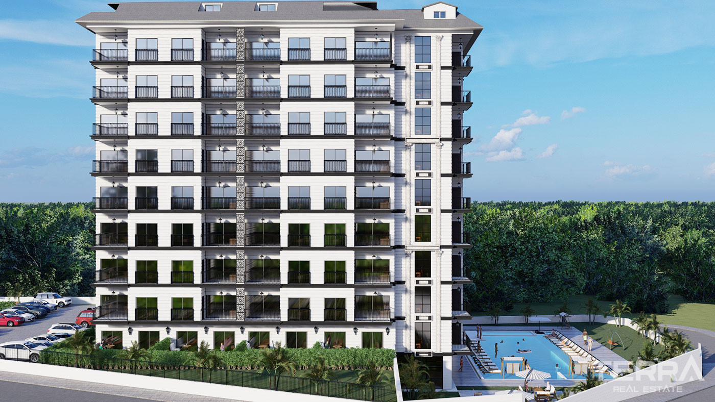 Luxury Flats for Sale in a 5-Star Hotel Concept in Alanya Avsallar - 49301