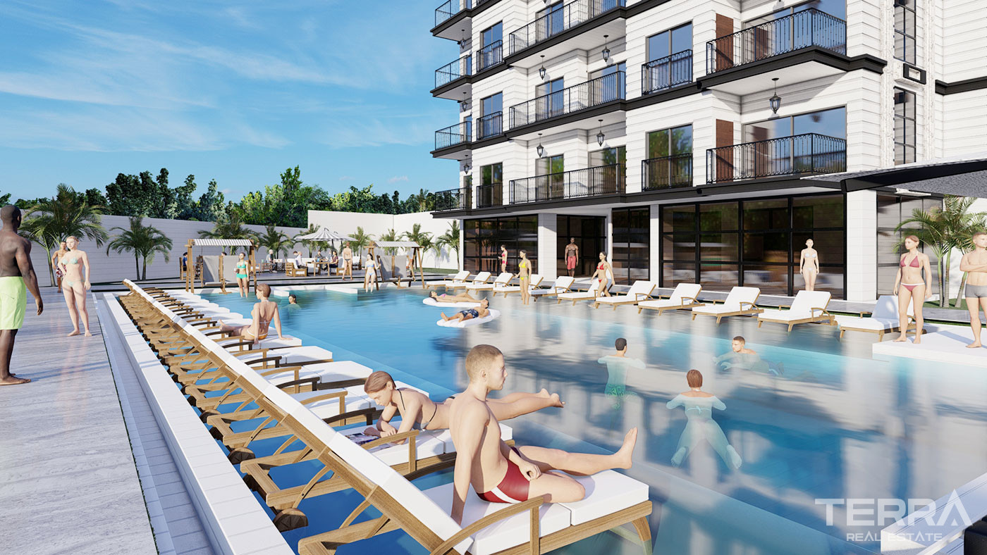 Luxury Flats for Sale in a 5-Star Hotel Concept in Alanya Avsallar - 49306