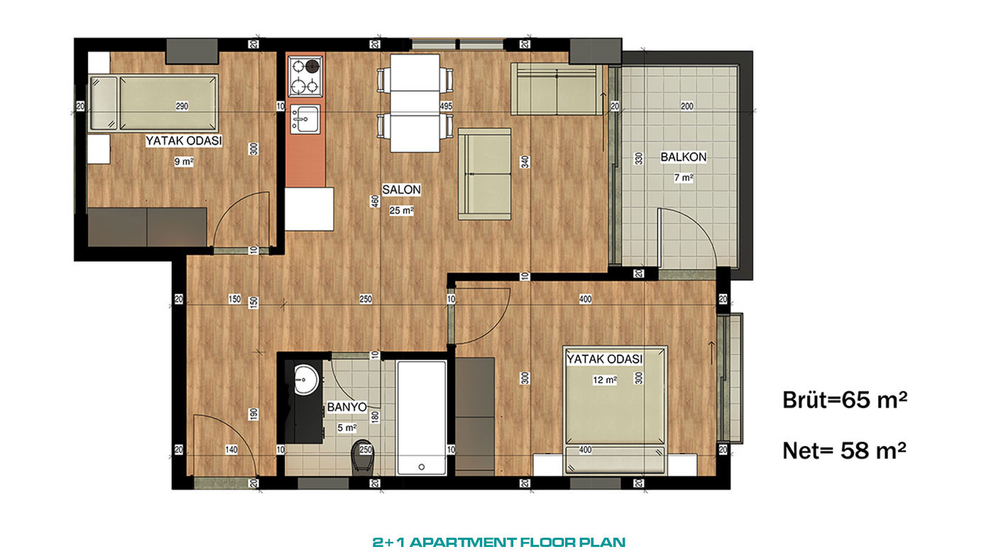 Luxury Flats for Sale in a 5-Star Hotel Concept in Alanya Avsallar - 49310