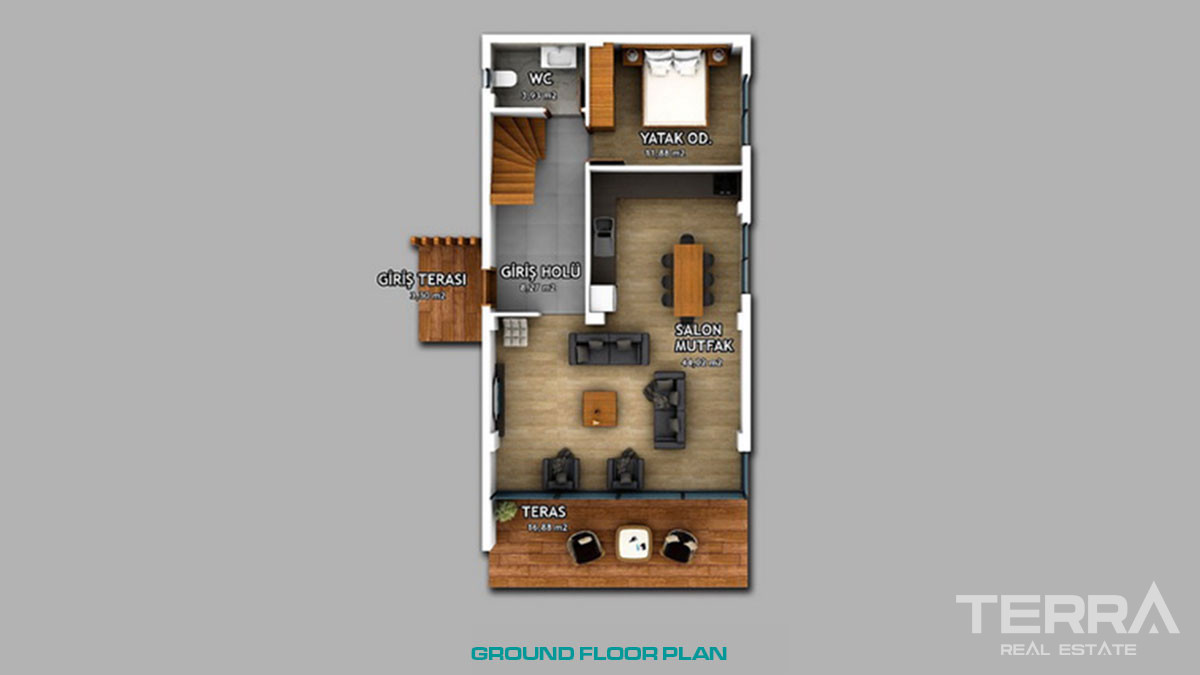 4-Bed Luxury Villas for Sale in Fethiye Çalış - 49448