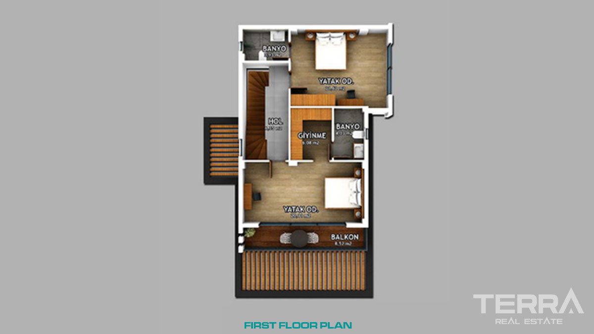 4-Bed Luxury Villas for Sale in Fethiye Çalış - 49450