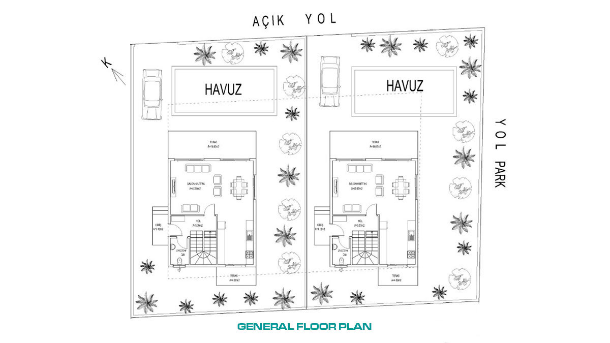 Luxury Villas to Buy in Fethiye Karaağaç Kirme Faralya - 49719