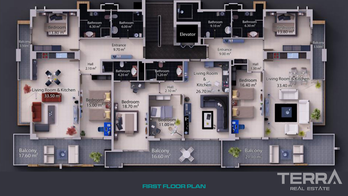 Exclusive Apartment to Buy in Oba Alanya - 49841