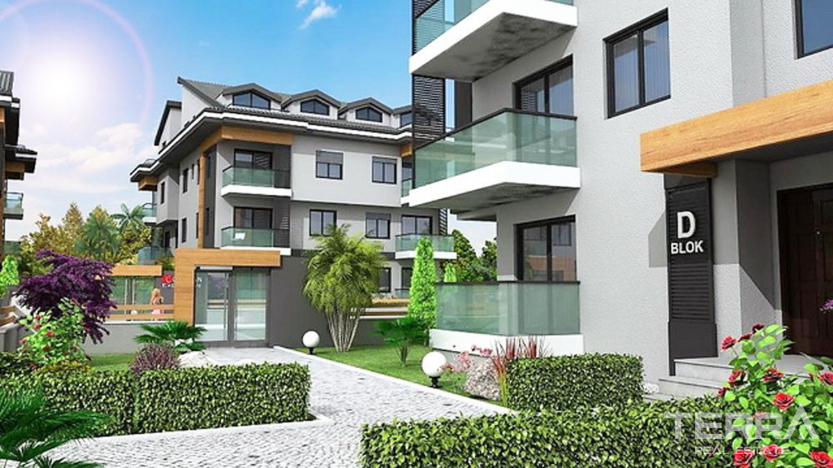 Luxury One Bedroom Apartment for Sale in Fethiye Close to the Seashore - 49886