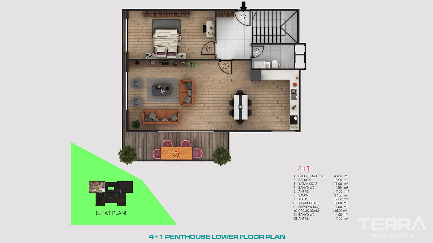 Appartements Modernes à Alanya à Vendre Proches de la Mer et Commerces - 50129
