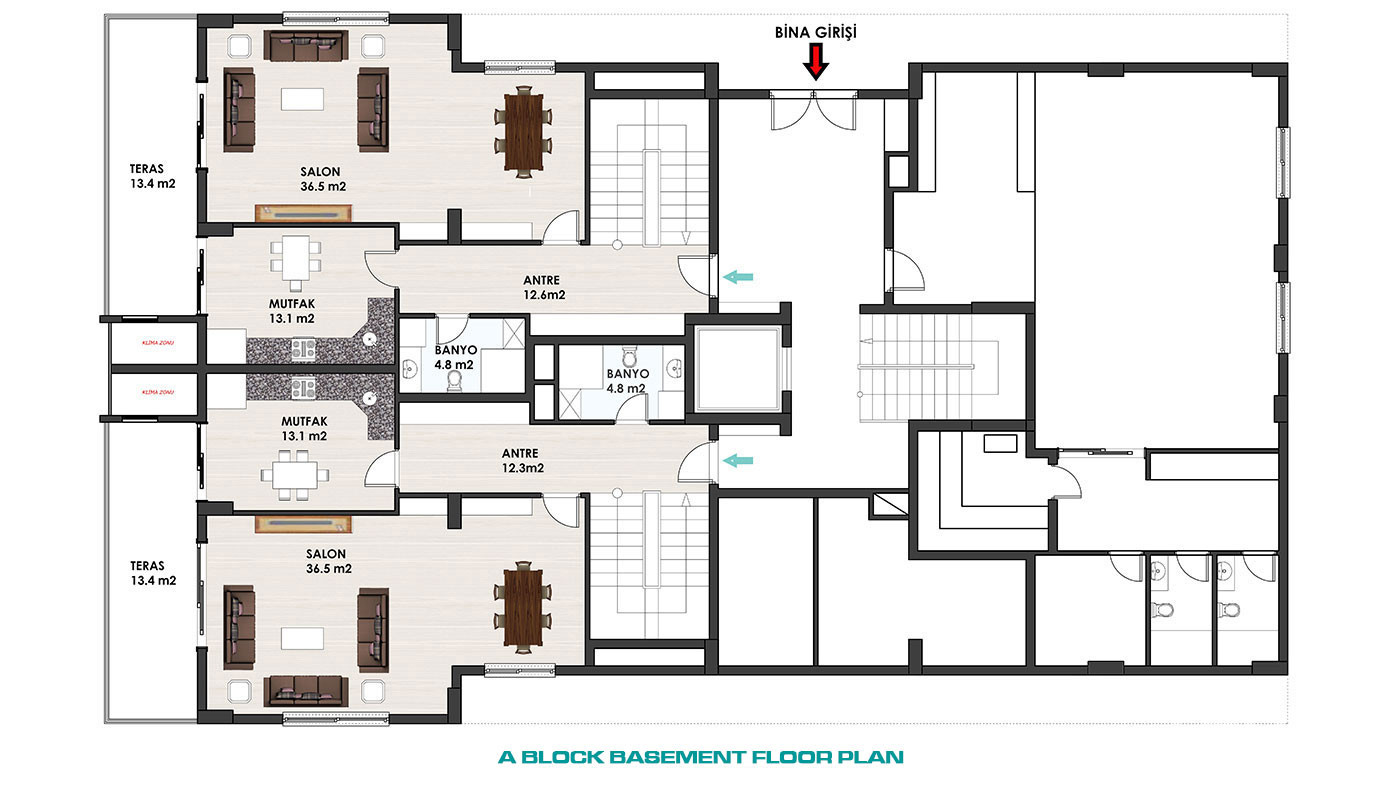 Appartements de Qualité Parfaite Avec Cuisine Séparée à Alanya Centre - 54914
