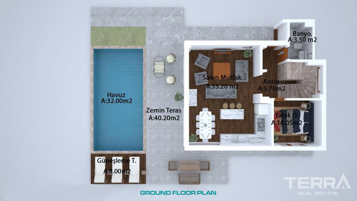 Villa au Design Contemporain à Çalış Fethiye Avec Piscine Privative - 50357