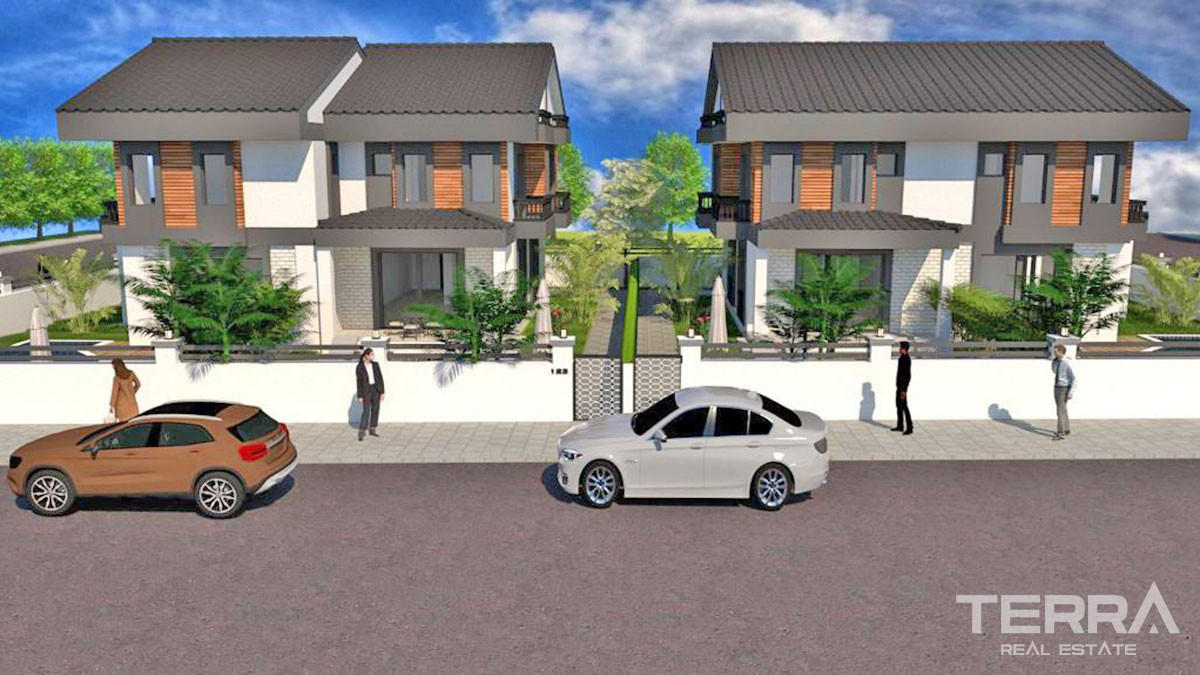 Semi-Detached Villas to Buy in Fethiye Only 700m from the Çalış Beach - 50626