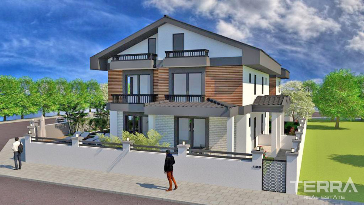 Semi-Detached Villas to Buy in Fethiye Only 700m from the Çalış Beach - 50629