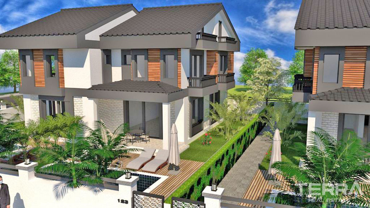 Semi-Detached Villas to Buy in Fethiye Only 700m from the Çalış Beach - 50631