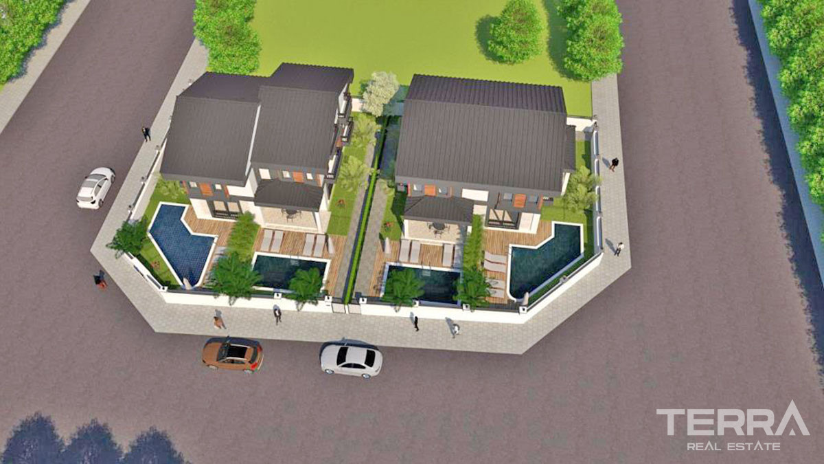 Semi-Detached Villas to Buy in Fethiye Only 700m from the Çalış Beach - 50637