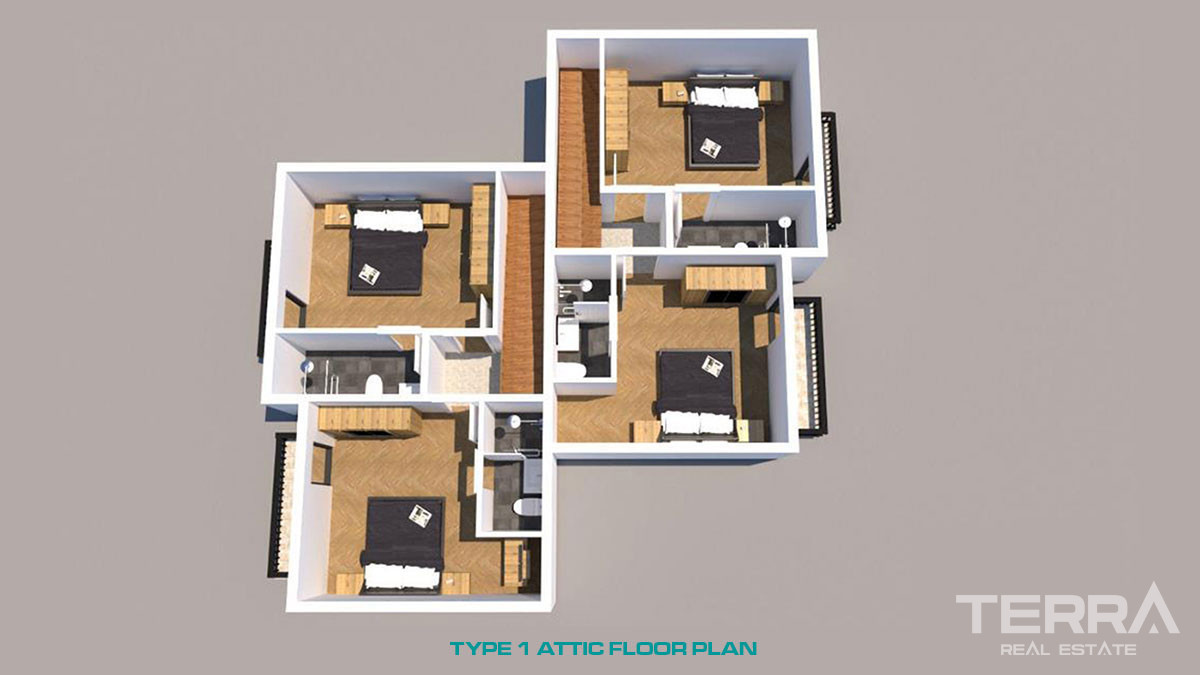 Semi-Detached Villas to Buy in Fethiye Only 700m from the Çalış Beach - 50641