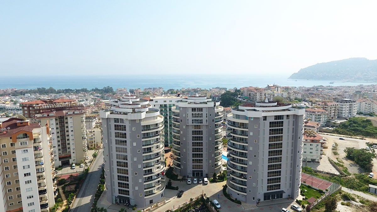 Sea View Apartments for Sale in Vesta Garden in Cikcilli, Alanya