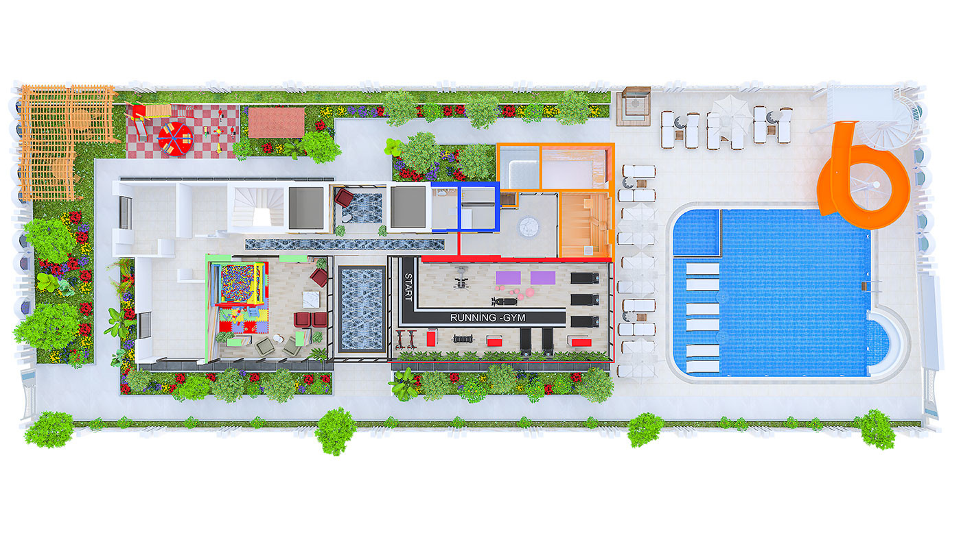 Luxury Flats to Buy with Various Amenities in Alanya Mahmutlar - 50706