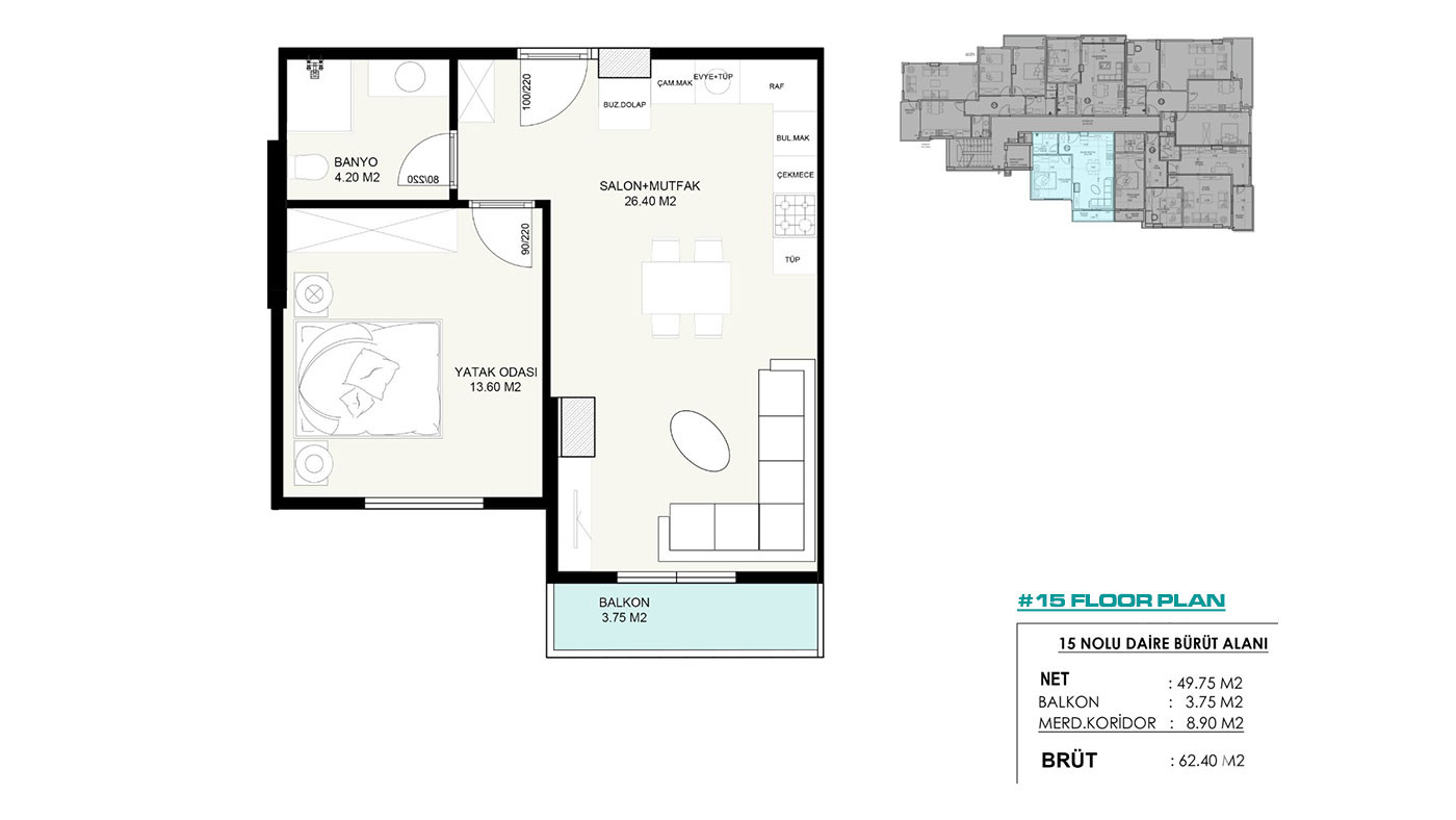 Appartements au Centre-Ville d’Alanya Proches des Commerces - 50851