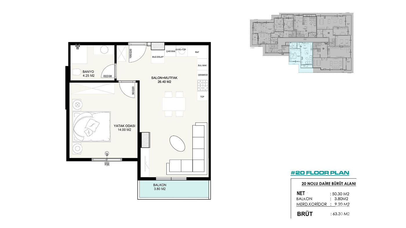 Appartements au Centre-Ville d’Alanya Proches des Commerces - 50856