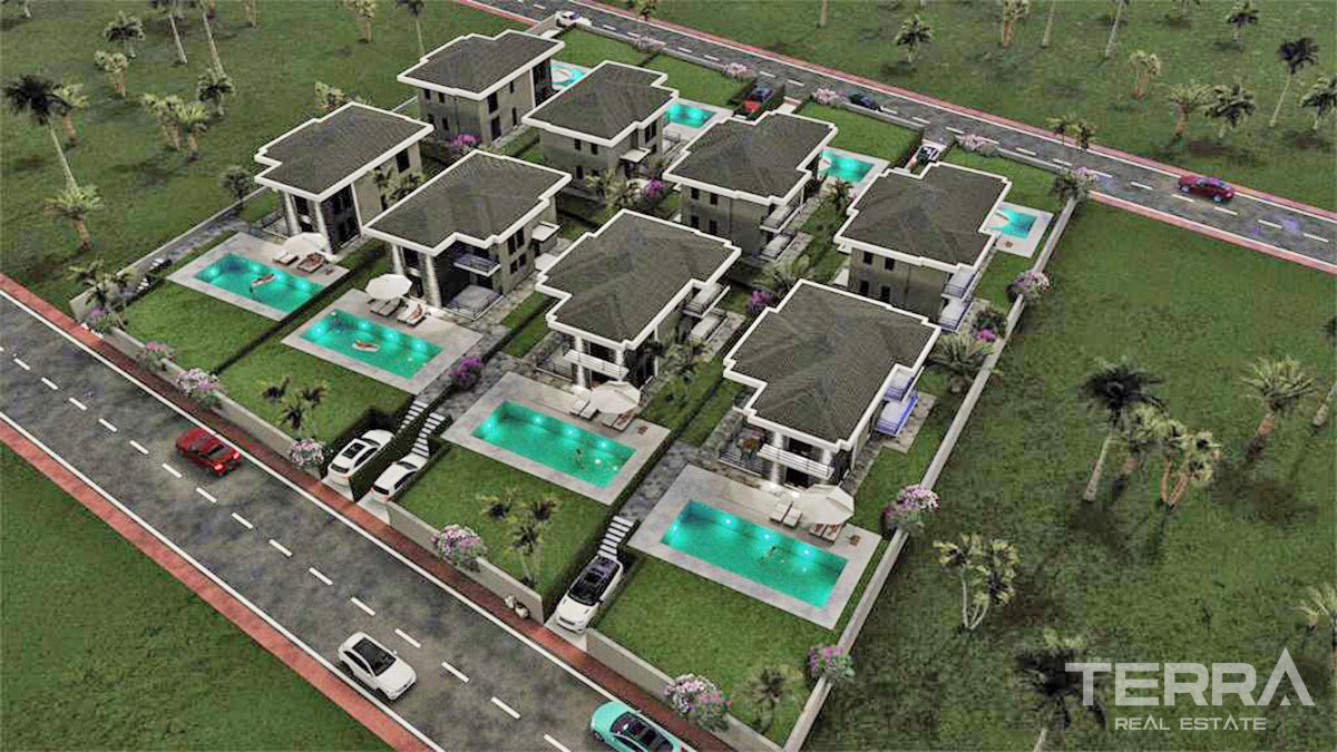 Detached Villas with Large Garden and Pool for Sale in Çalış Fethiye - 50881