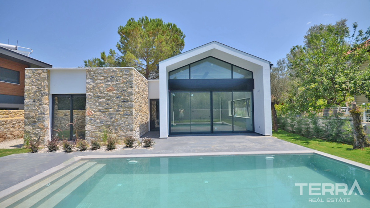 Modern Designed Bungalow with Swimming Pool to Buy in Üzümlü Fethiye - 56506