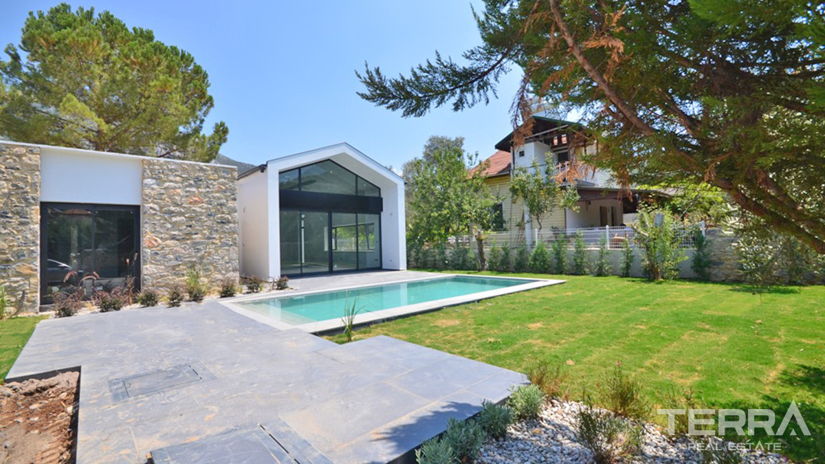 Modern Designed Bungalow with Swimming Pool to Buy in Üzümlü Fethiye - 56507