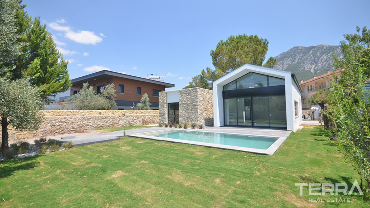 Modern Designed Bungalow with Swimming Pool to Buy in Üzümlü Fethiye - 56510