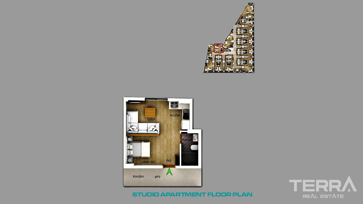 Nouveaux Appartements à Vendre à Fethiye Centre 200 m de la Mer - 51133
