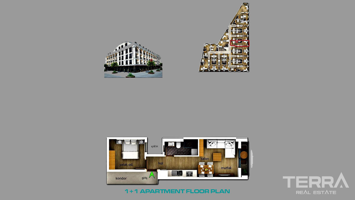 Nouveaux Appartements à Vendre à Fethiye Centre 200 m de la Mer - 51135