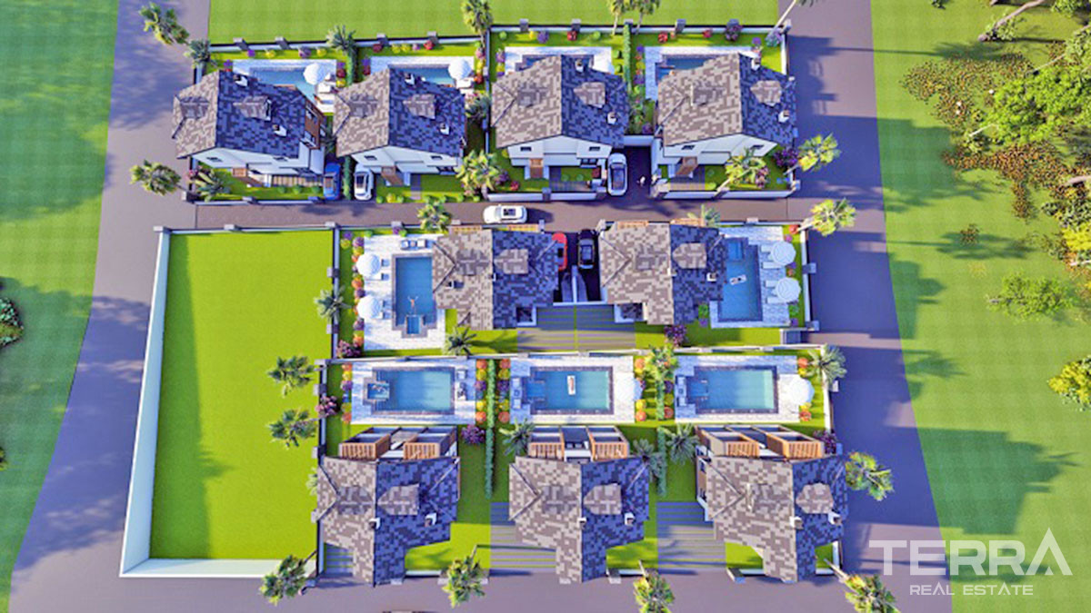 Brand New Villas with Private Swimming Pool for Sale in Fethiye Calış - 51355