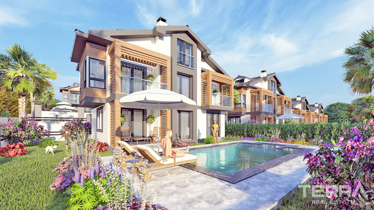 Brand New Villas with Private Swimming Pool for Sale in Fethiye Calış - 51356