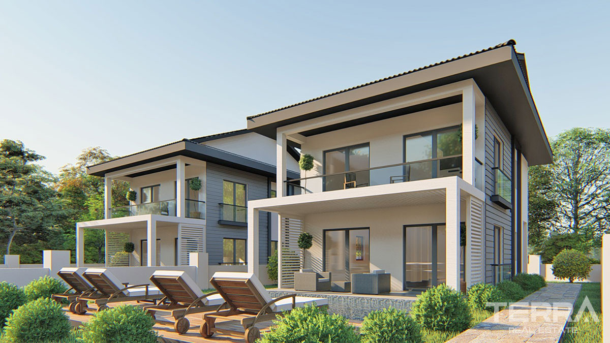 Modern Villas to Buy with a Swimming Pool and Garden in Fethiye Çalış - 51174