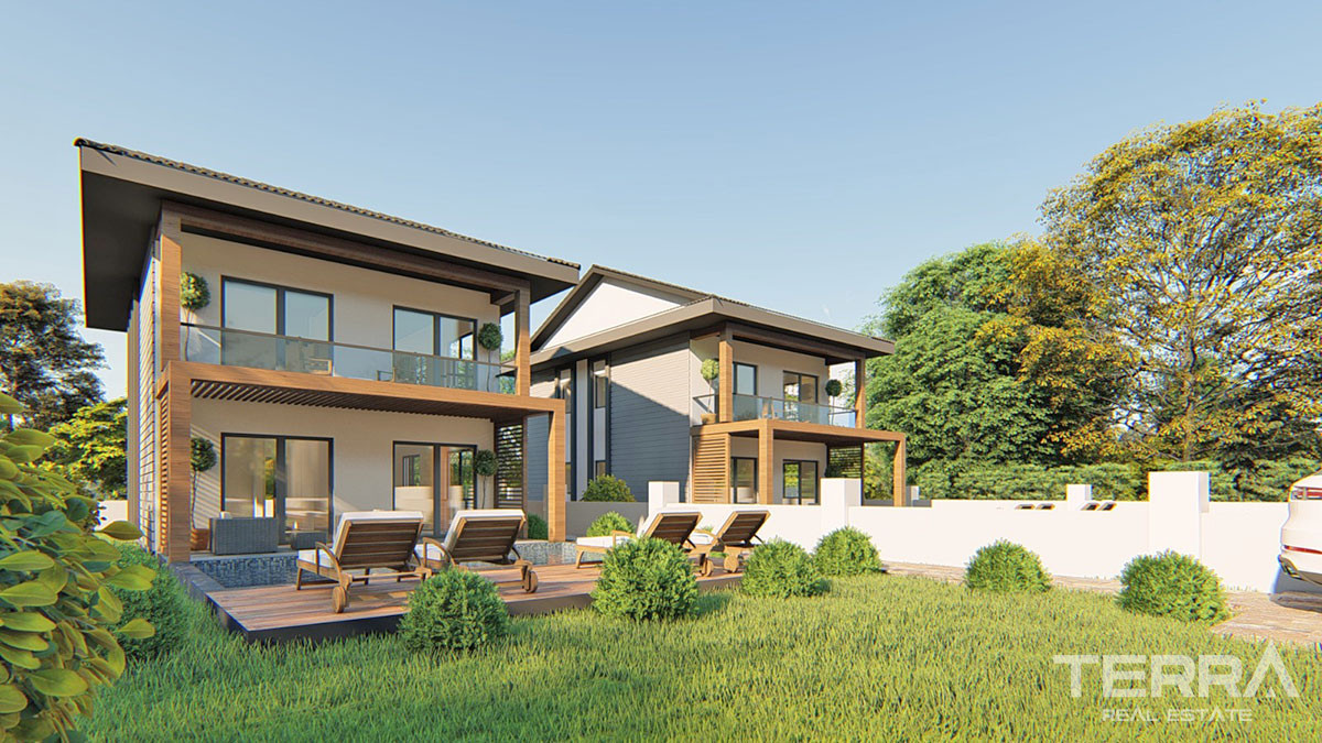 Modern Villas to Buy with a Swimming Pool and Garden in Fethiye Çalış - 51176