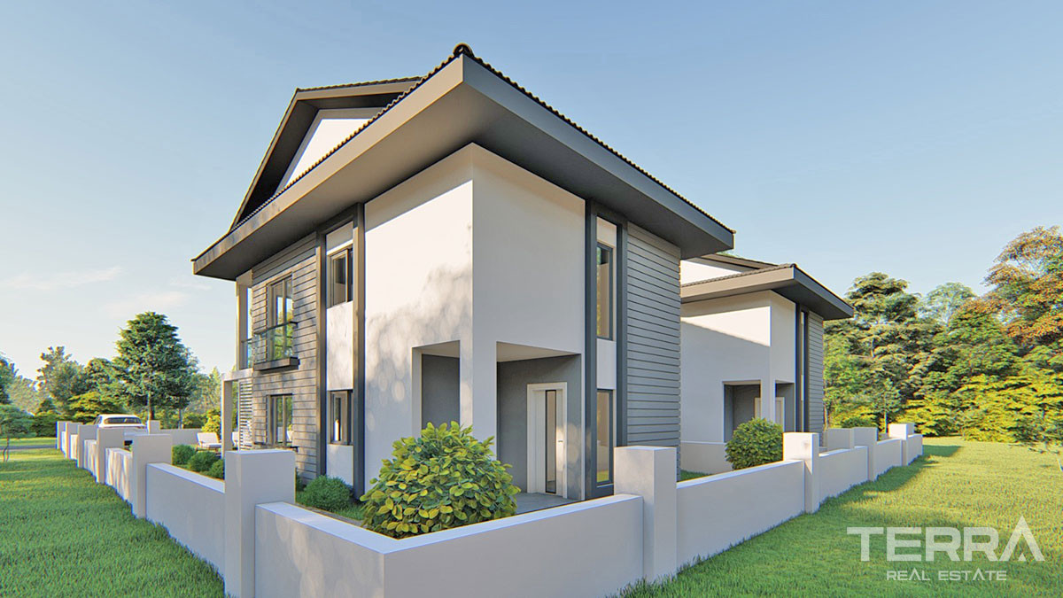 Modern Villas to Buy with a Swimming Pool and Garden in Fethiye Çalış - 51179
