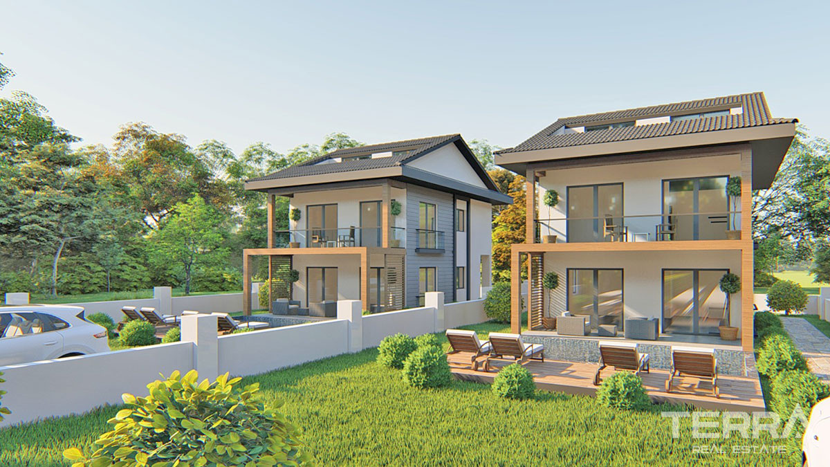 Modern Villas to Buy with a Swimming Pool and Garden in Fethiye Çalış - 51180
