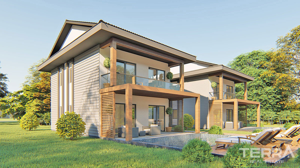 Modern Villas to Buy with a Swimming Pool and Garden in Fethiye Çalış - 51182