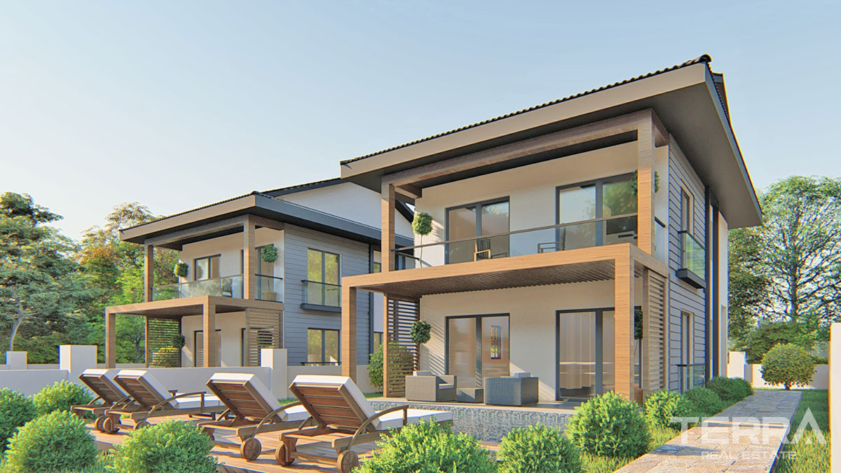 Modern Villas to Buy with a Swimming Pool and Garden in Fethiye Çalış - 51183