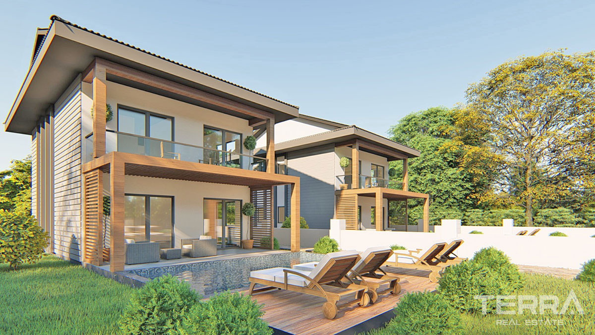 Modern Villas to Buy with a Swimming Pool and Garden in Fethiye Çalış
