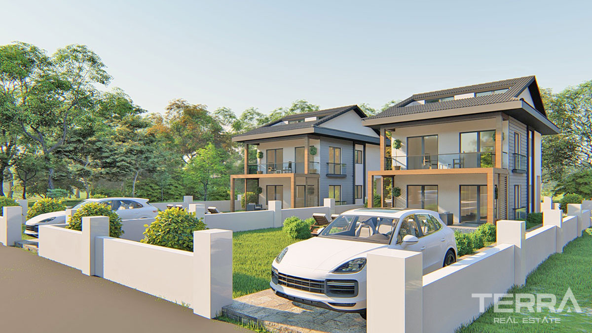 Modern Villas to Buy with a Swimming Pool and Garden in Fethiye Çalış - 51185