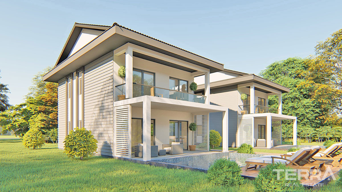 Modern Villas to Buy with a Swimming Pool and Garden in Fethiye Çalış - 51187