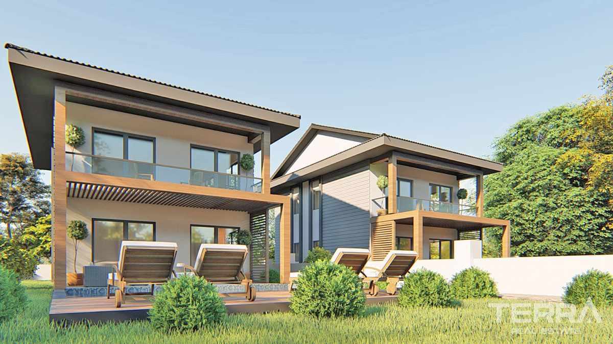Modern Villas to Buy with a Swimming Pool and Garden in Fethiye Çalış - 51189