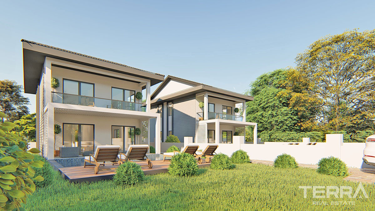 Modern Villas to Buy with a Swimming Pool and Garden in Fethiye Çalış - 51190