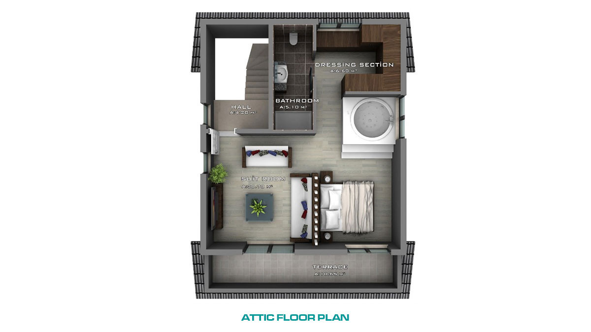 Modern Villas with Large Pool For Sale in Çiftlik Çaliş Fethiye - 51373