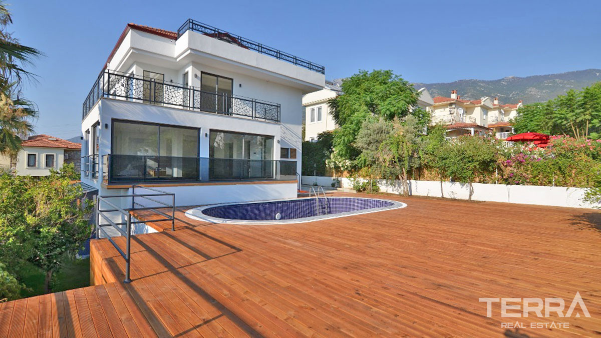 New Villa with an Outdoor & Indoor Pool for Sale in Ovacık Fethiye