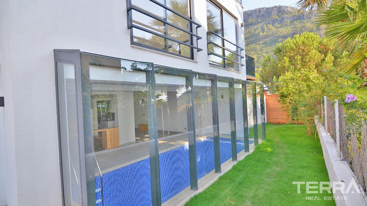New Villa with an Outdoor & Indoor Pool for Sale in Ovacık Fethiye - 51403