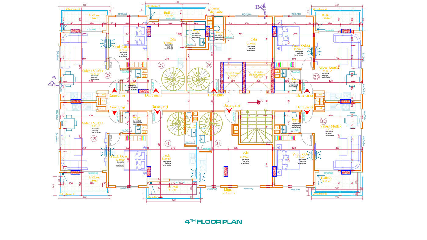Appartements Modernes à Rentabilité Locative Elevé à Mahmutlar Alanya - 51461